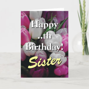 Carte Sister Birthday pinlik flower bouquet