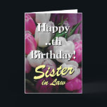 Carte Sister en Birthday | pinwer bouquet<br><div class="desc">Sister en Birthday | rose flower bouquet Personnalisation.</div>