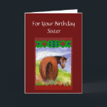 Carte Sister Funny Birthday Wishes Horses Diet Cake<br><div class="desc">Funny Rustic Birthday Wishes,  For those who love Horses a reminder of where all the Birthday Cake goes.  Humor for those watching their diet.</div>