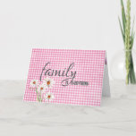 Carte sister-in law birthday daisy on pingingham<br><div class="desc">Birthday for sister-in-law on pink and white faded gingham background with white daisies.</div>