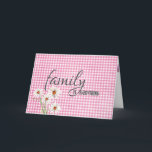 Carte sister-in law birthday daisy on pingingham<br><div class="desc">Birthday for sister-in-law on pink and white faded gingham background with white daisies.</div>