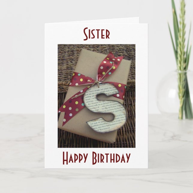 CARTE SISTER-MY VENIN ON YOUR BIRTHDAY IS OUR LOVE (Devant)