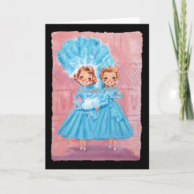 Carte Sisters White Christmas Movie 1954 Xmas Snow Pajam (Devant)