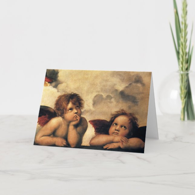 Carte Sistine Madonna Angels par Raphael Sanzio (Devant)