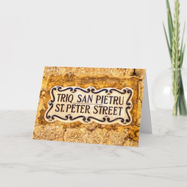 Carte SITE DE LA RUE St Peter Malte (Devant)