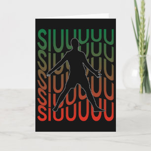 Carte Siuuu Football Drôle Footbyll Garçons Hommes Femme