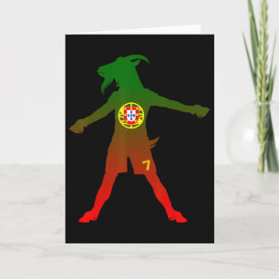 Carte Siuuu Vrai Bouc Drapeau Portugal Football Hommes F