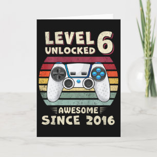 Carte Six 6yr Fête Anniversaire Fils Garçon Drôle Gamer