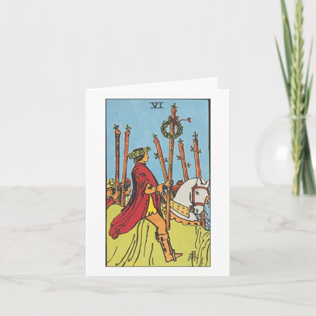 Carte Six baguettes - Rider Waite Smith tarot (Devant)
