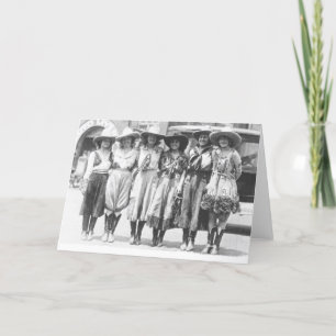 Carte Six cowgirls à Cheyenne Frontier Days.