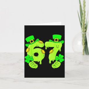 Carte Six sept 6 7 jour de la saint patrick 67 fête de l
