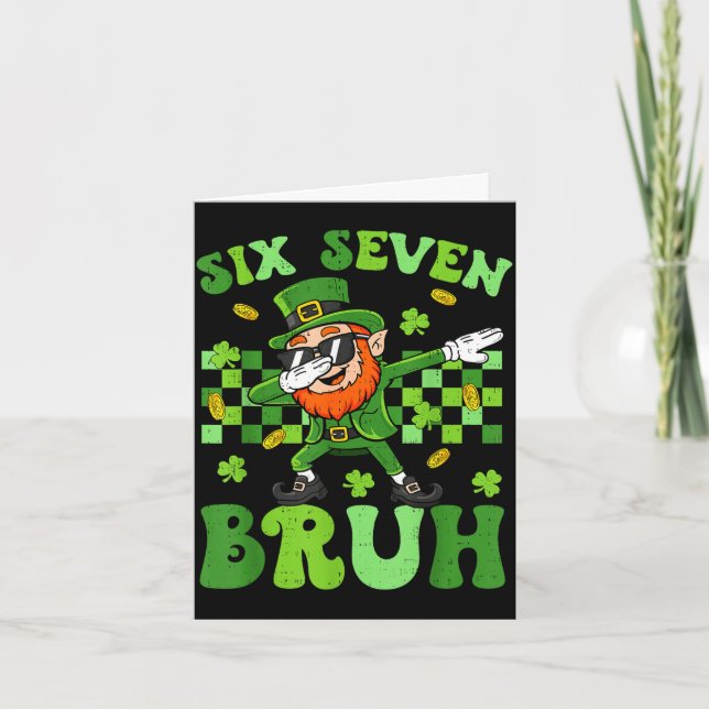 Carte Six sept bruh 67 jour de la saint patrick garçons  (Devant)