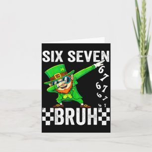 Carte Six sept bruh lutin 67 mème jour de la Saint-Patri