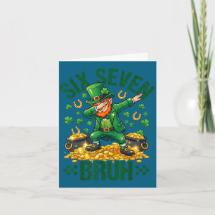 Carte Six sept bruh st jour de la saint patrick shamrock