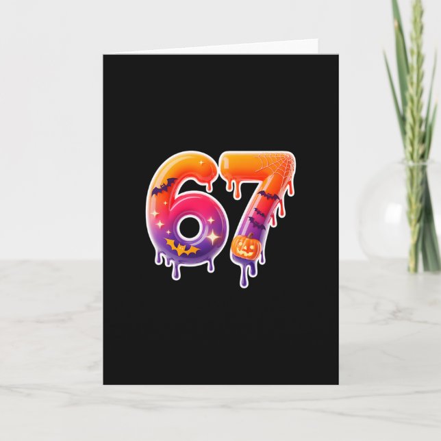 Carte Six Seven 67 6 7 Création de Meme Drôle de Glace q (Devant)