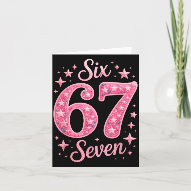 Carte Six Seven 67 Anniversairealpha Argot Gen 67ème Num (Devant)