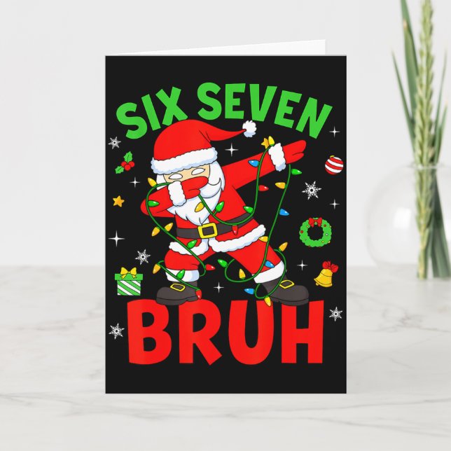 Carte Six Seven 67 Gen Z Alpha Meme Bruh Christmas Dabbi (Devant)