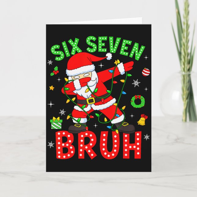 Carte Six Seven 67 Génération Z Alpha Mème Bruh Noël Dab (Devant)