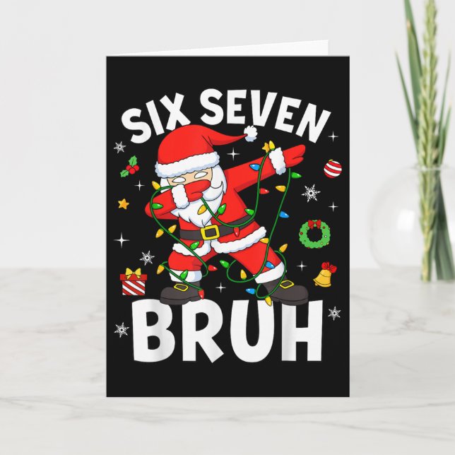 Carte Six Seven 67 Génération Z Alpha Mème Bruh Noël Dab (Devant)