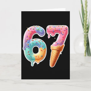 Carte Six Seven 67 Glace Goutte Sport Cool Mème Drôle