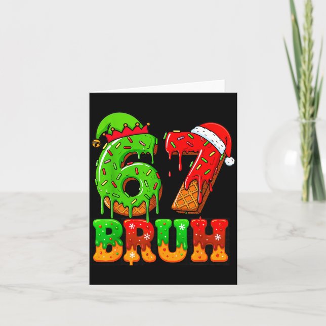 Carte Six Seven 67 Meme 6 7 Christmas Men Women Boys Gir (Devant)