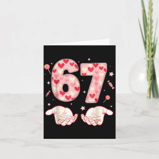 Carte Six Seven 67 Mème 6 7 Saint-Valentin Cœur Hommes F