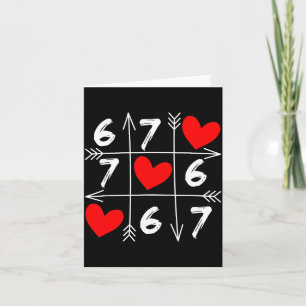 Carte Six Seven 67 Mème 6 7 Saint-Valentin Cœur Hommes F