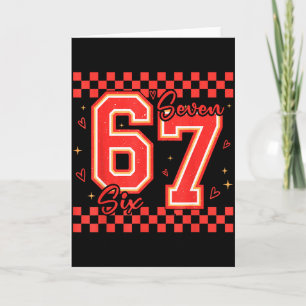 Carte Six Seven 67 Mème Cool Saint-Valentin Pour Adolesc
