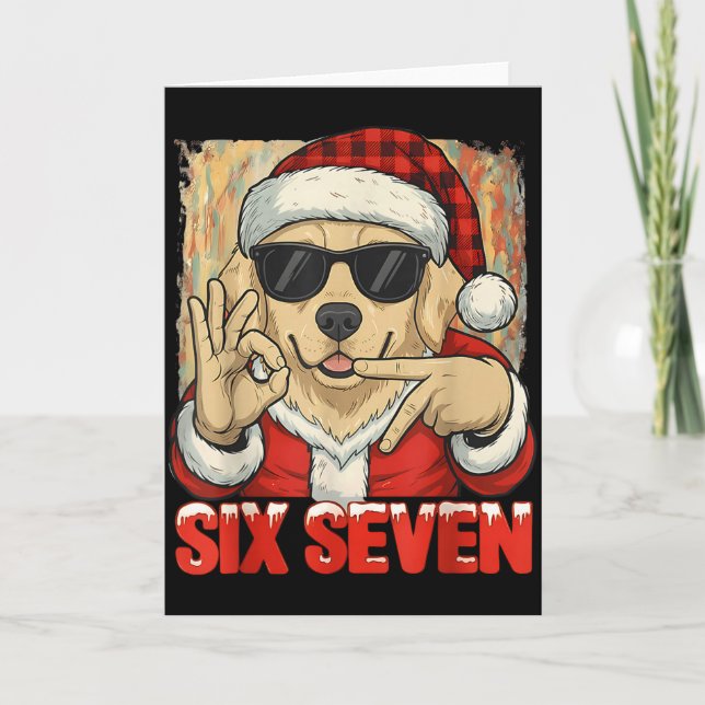 Carte Six Seven 67 Meme Dog Funny Chistmas Men Women Boy (Devant)