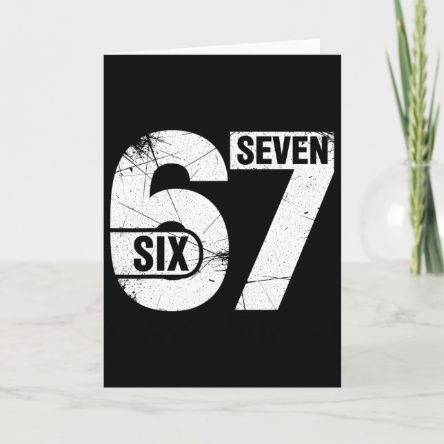 Carte Six Seven 67 Mème drôle  (Devant)