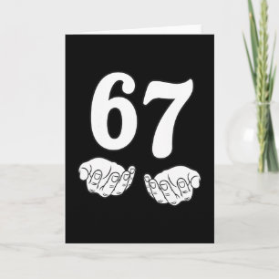 Carte Six Seven 6 7 Drôle 67 Argot Gen Alpha 6-7 Mème Sc