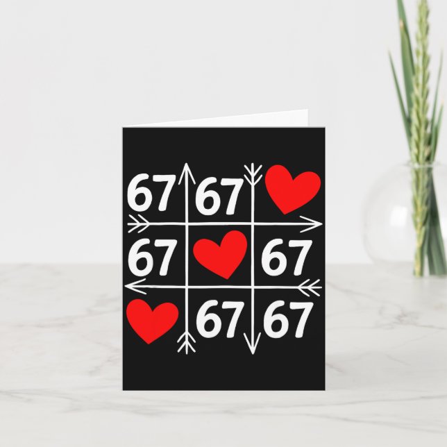 Carte Six Seven 6 7 Funny 67 Valentines Day Heart Men Wo (Devant)