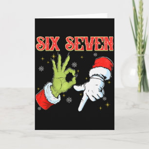 Carte Six Seven 6 7 Gen Z Alpha Mème Argot Joyeux Noël