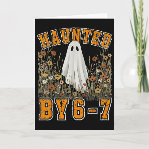 Carte Six Seven 6 7 Halloween squelette main Hanté