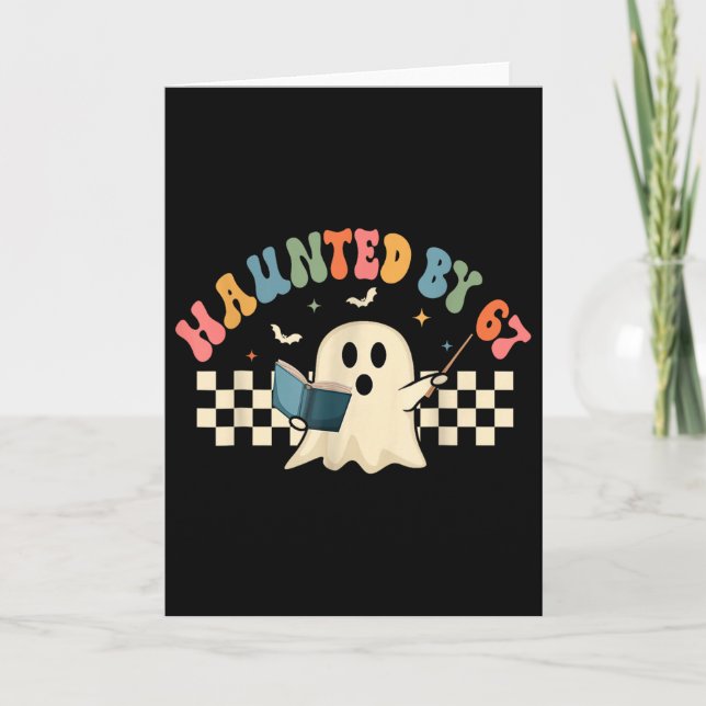 Carte Six Seven 6 7 Halloween squelette main Hanté (Devant)