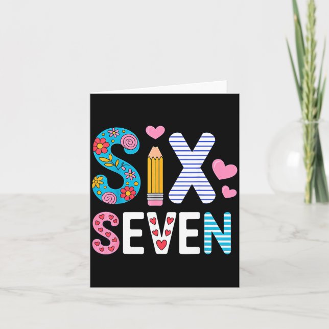 Carte Six Seven 6 7 Mème Professeur  (Devant)