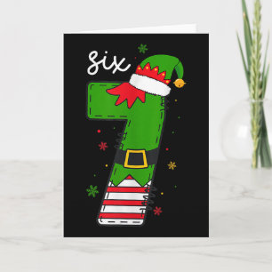 Carte Six Seven 6 7 Mème Santa Noël Xmas Nombre 67 
