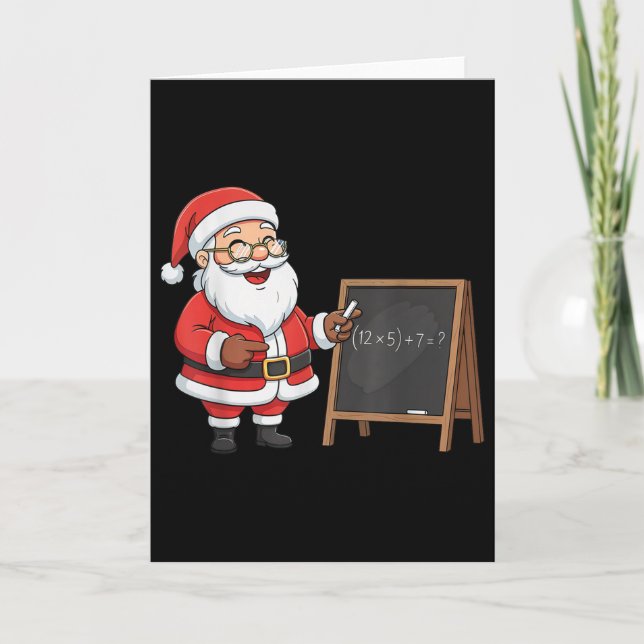 Carte Six Seven 6 7 Mème Santa Noël Xmas Professeur Nu (Devant)