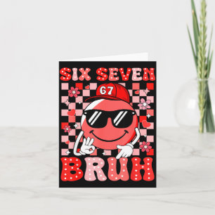 Carte Six Seven Bruh 67 Meme Sourire Visage Saint-Valent