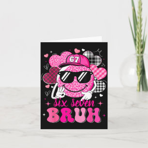 Carte Six Seven Bruh 67 Meme Sourire Visage Saint-Valent