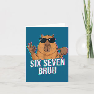Carte Six Seven Bruh Capybara 67 Garçons Adolescents Enf