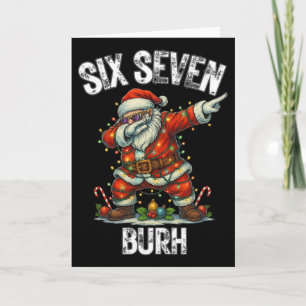 Carte Six Seven Burh 67 Noël drôle 6 7 Mème Hommes Femme