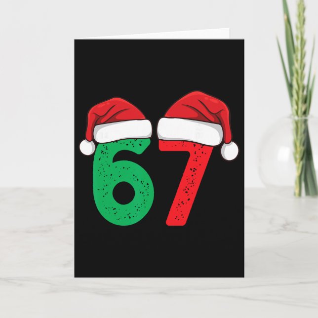 Carte Six Seven Christmas 6 7 Meme Funny Christmas  (Devant)