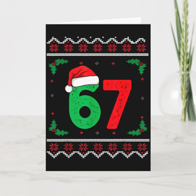Carte Six Seven Christmas 6 7 Ugly Christmas Sweater  (Devant)