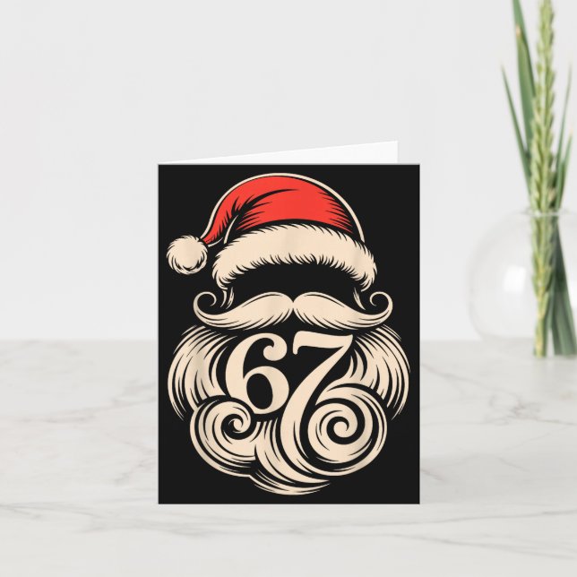 Carte Six Seven Christmas Santa Meme 6 7 Holiday Humor D (Devant)
