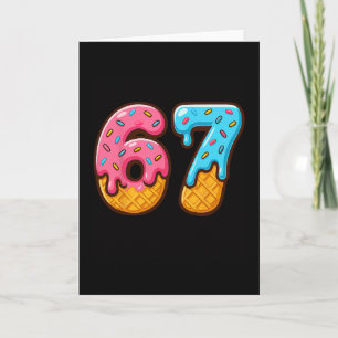 Carte Six Seven Crème Glacée Dégoulinante Mème Cool 67 N