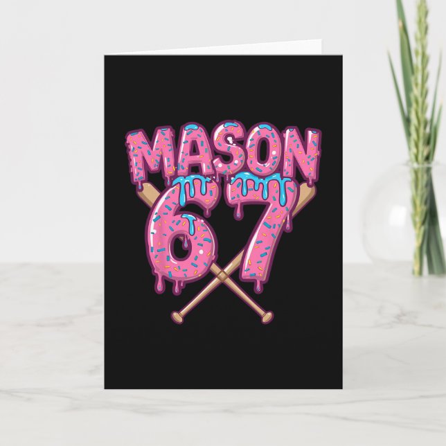 Carte Six Seven Ice Cream Drip Sport 67 Fun Mason Mème 1 (Devant)
