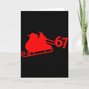 Carte Six Seven Kids 67 Boys Girls 6 7 Père Noël Traînea