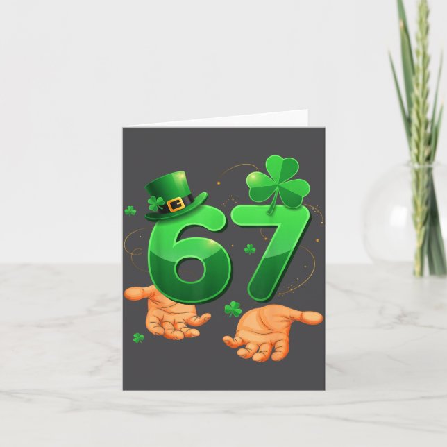 Carte Six Seven Meme 67 Saint-Patrick Hommes W (Devant)