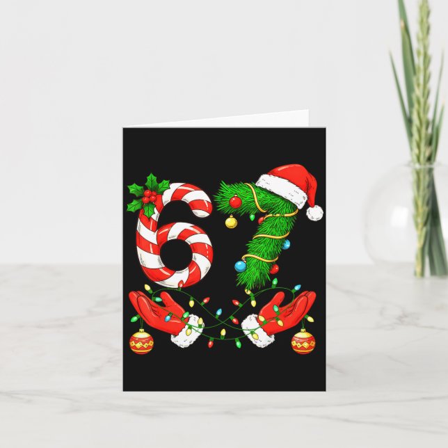 Carte Six Seven Meme Christmas 67 Santa Funny Christmas  (Devant)